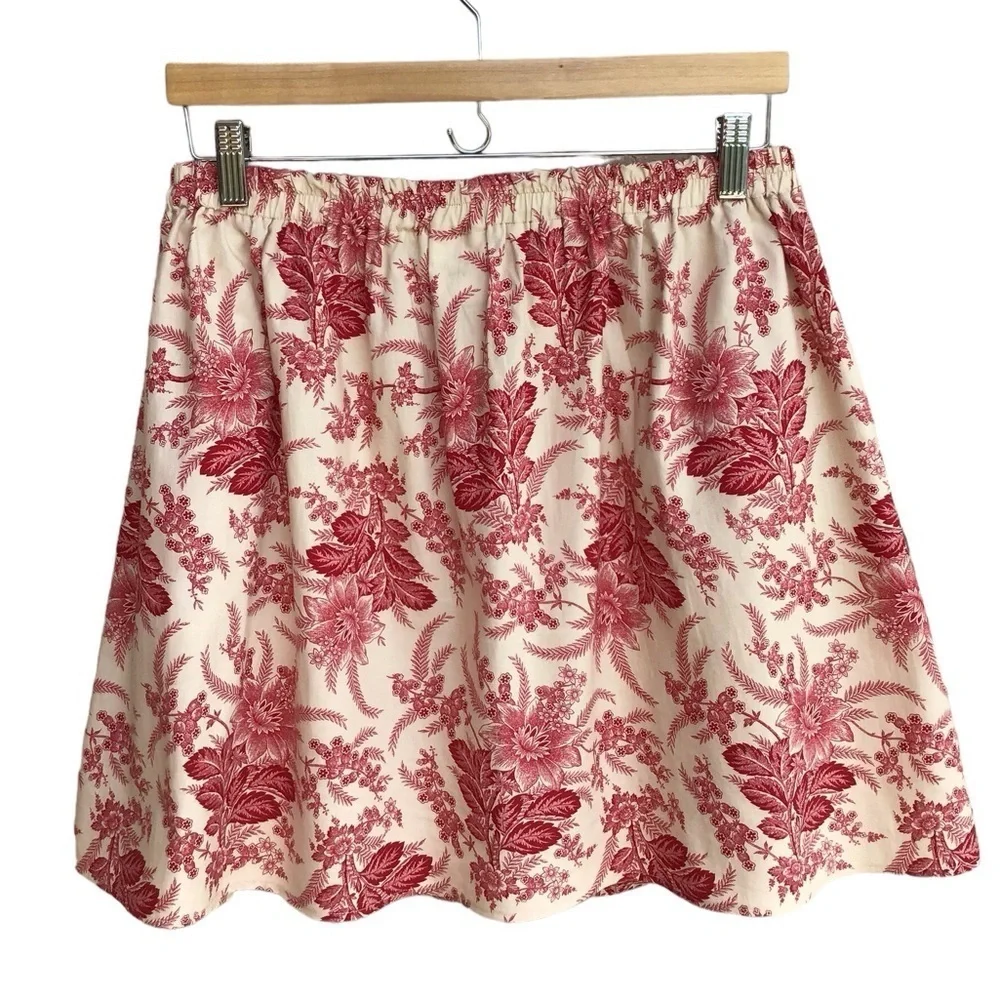 Rebeca Tiago Floral Elastic Waist Mini Skirt Women’s Size Medium NEW